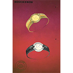 Étude de design BOUCHERON par Michel BECKER - Montre sur métal et sur cuir - Vue couleur