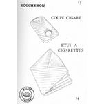 Étude de design BOUCHERON par Michel BECKER Coupe-cigare Étui à cigarettes Dessin au crayon