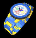 Design d'une ligne de montres pour LEGO par Michel BECKER Chronomètre classique avec cadran chronographe