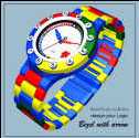 Design d'une ligne de montres pour LEGO par Michel BECKER Chronomètre classique avec lunette à flèche